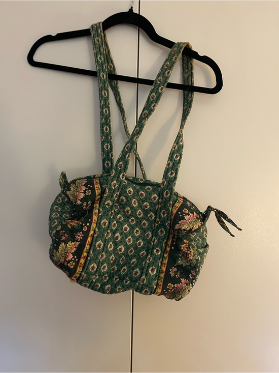Vera Bradley Handbags - Vera Bradley Green Floral Quilted Shoulder Bag